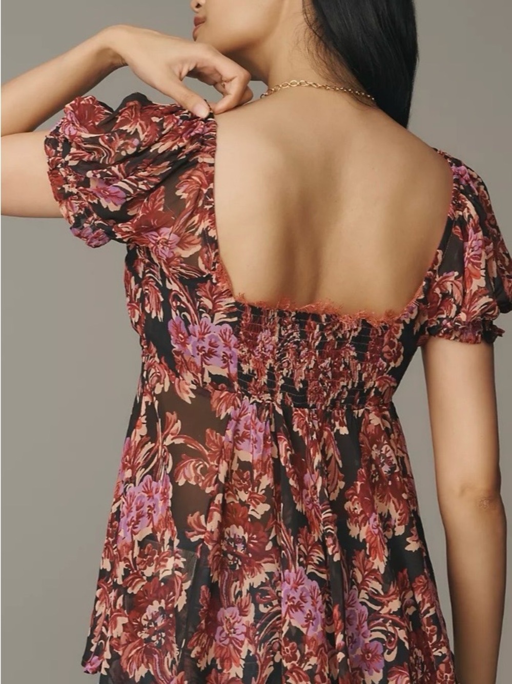 NWT By Anthropologie Ruffled Asymmetric Sweetheart Top - Picture 2 of 10